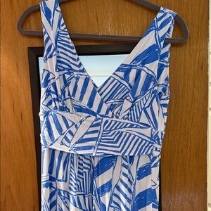 Lilly Pulitzer Blue and White Maxi Dress